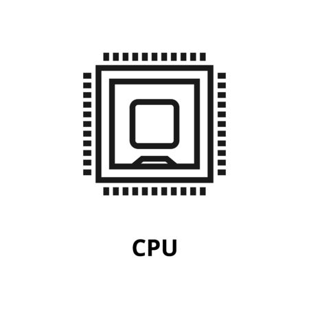 CPU thin line icon. Icon for user interface and web