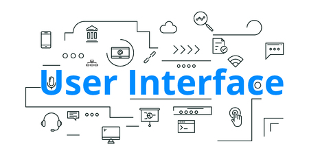 User Interface scheme illustration.のイラスト素材