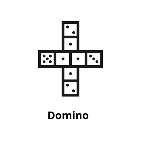 A Domino thin line icon. Icon for web and user interfaceのイラスト素材