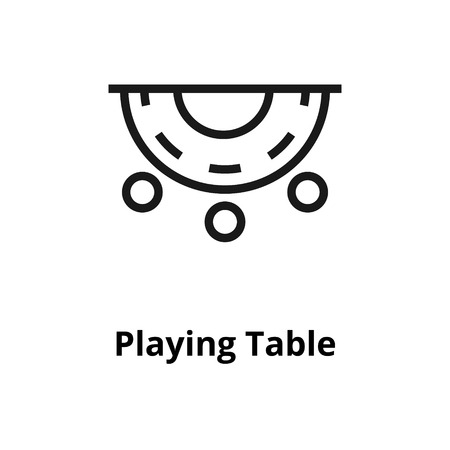Playing table line iconのイラスト素材