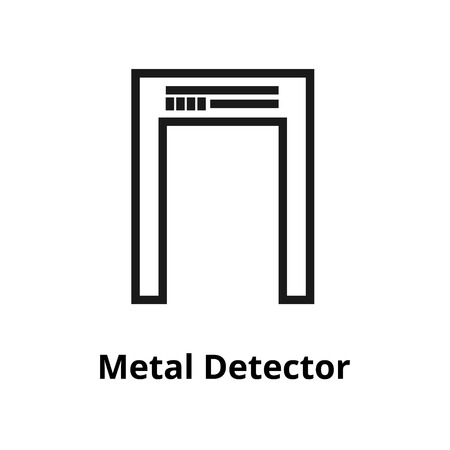 Metal detector line icon.のイラスト素材