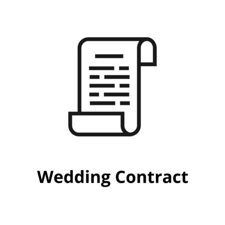 Wedding contract thin line icon. Icon for user interface and webのイラスト素材