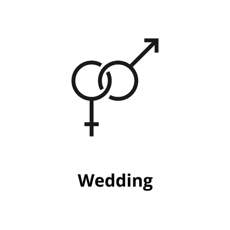 Wedding thin line icon. For user interface and web.のイラスト素材