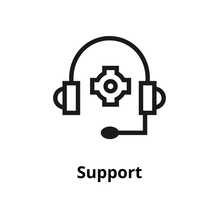 Support single line icon. Icon for web and user interfaceのイラスト素材