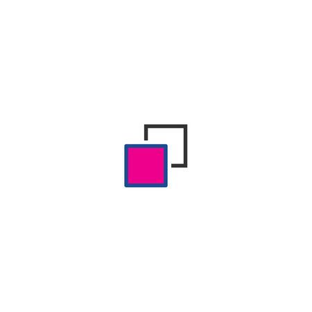 Apps solo color line. Graphic design geometric shape. Abstract technology background. Web icon. Modern style. Abstract art.のイラスト素材