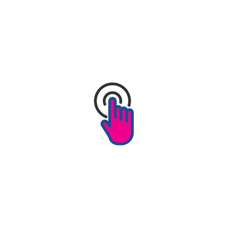 Button for concept design. Simple vector illustration. Creative logo. Smartphone vector icon. Tap icon. Button icon. Icon set.のイラスト素材