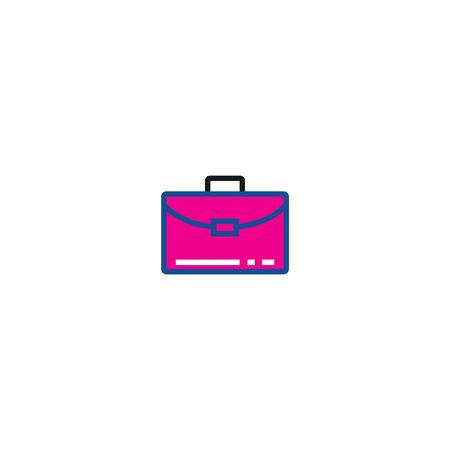 Case line icon in line art style on black background. Flat outline vector. Vector symbol. Computer icon. Isolated vector design. Isolated object. Vector set. Business presentation.のイラスト素材