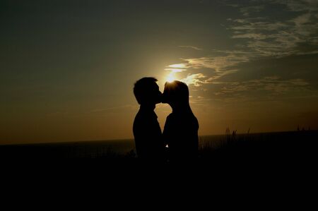 Silhouette of Loveの写真素材