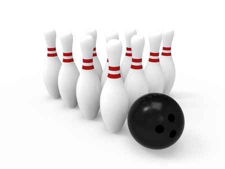 Bowling Ball Isolated on White Backgroundの写真素材