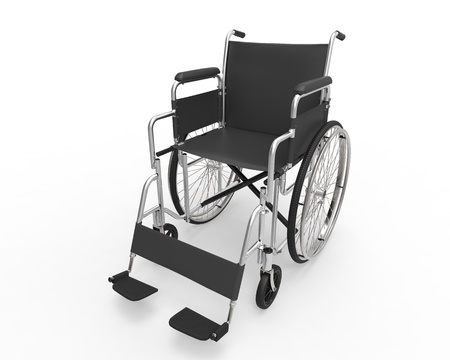 Wheelchair Isolated on White Backgroundの写真素材