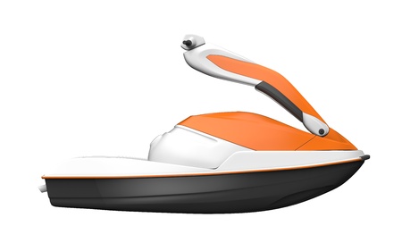 Jet Ski Isolated on White Backgroundの写真素材