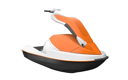 Jet Ski Isolated on White Backgroundの写真素材