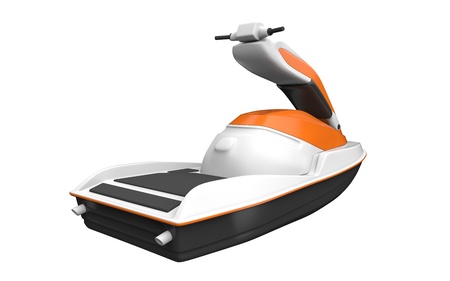 Jet Ski Isolated on White Backgroundの写真素材