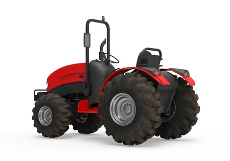 Red Tractor Isolatedの写真素材