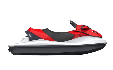 Jet Ski Isolated on White Backgroundの写真素材