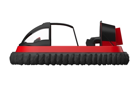 Red Hovercraft Isolatedの写真素材