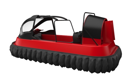 Red Hovercraft Isolatedの写真素材