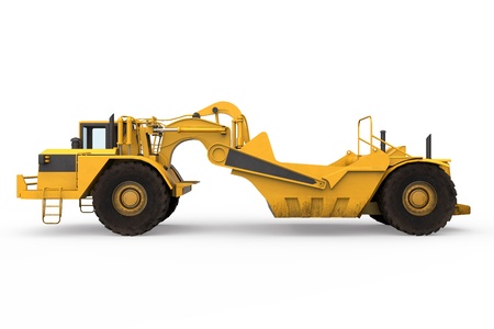 Wheel Tractor Scraperの写真素材