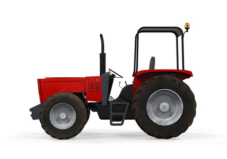 Red Tractor Isolatedの写真素材