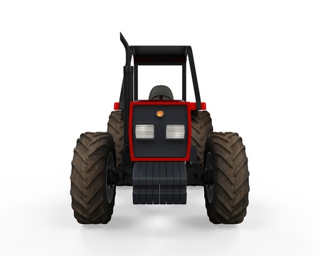 Red Tractor Isolatedの写真素材