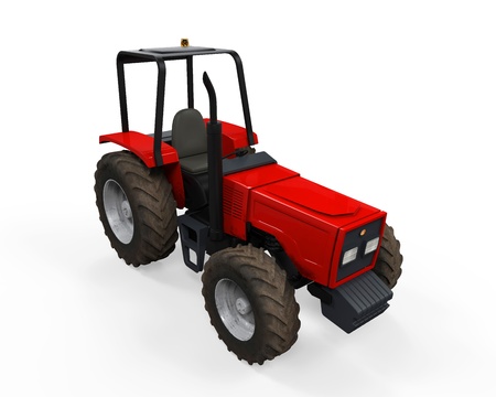 Red Tractor Isolatedの写真素材