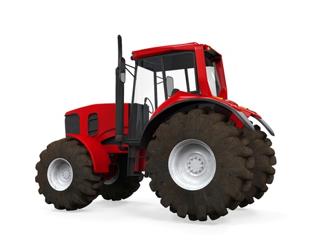 Red Tractor Isolatedの写真素材