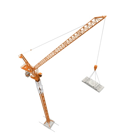 Crane Tower Isolatedの写真素材