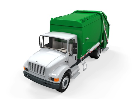 Garbage Truck Isolatedの写真素材