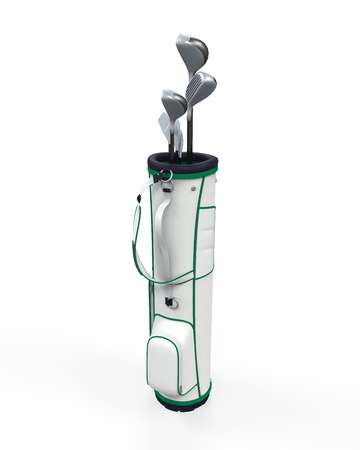 Golf Clubs and Bag Isolatedの写真素材