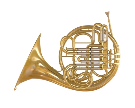 French Horn Isolatedの写真素材
