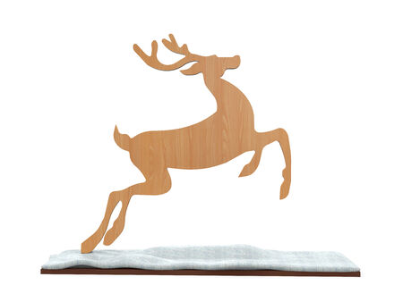 Christmas Deer Isolatedの写真素材