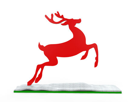 Christmas Deer Isolatedの写真素材