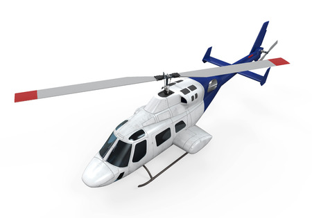 Blue Helicopter Isolatedの写真素材