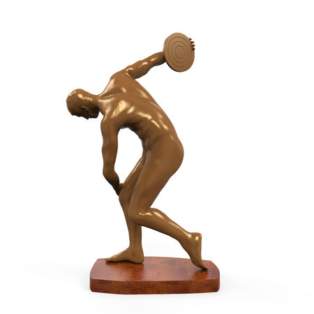 Myron Statue Isolatedの写真素材