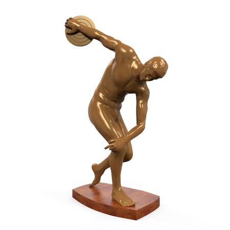 Myron Statue Isolatedの写真素材