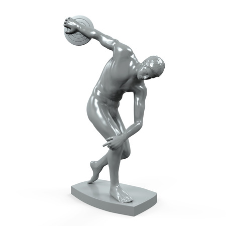 Myron Statue Isolatedの写真素材