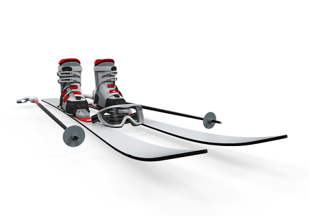 Ski Equipment Isolatedの写真素材