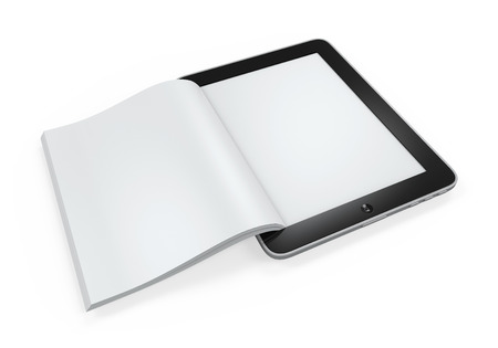 Book from Tablet Computerの写真素材