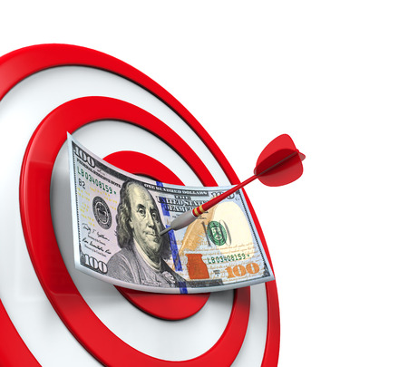 Money and Dartsの写真素材