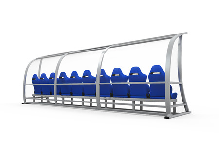 Soccer Player Benchの写真素材
