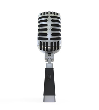 Vintage Silver Microphoneの写真素材