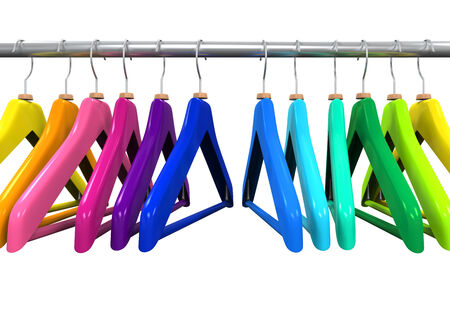 Colorful Clothes Hangersの写真素材