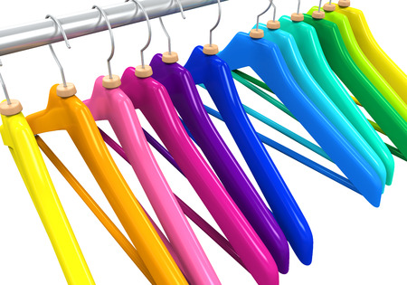 Colorful Clothes Hangersの写真素材