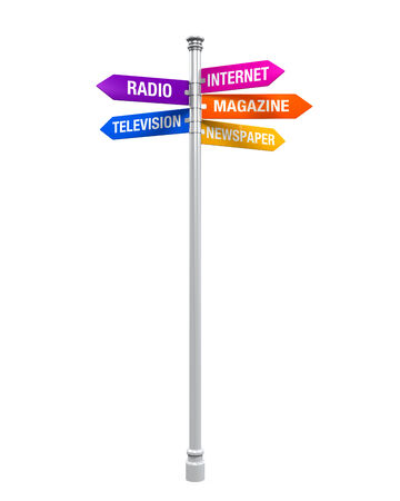 Sign Directions of Media Informationの写真素材