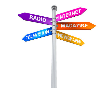 Sign Directions of Media Informationの写真素材