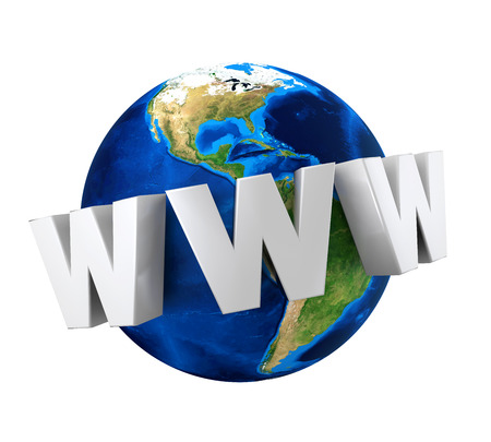 Earth Globe with Text  WWW の写真素材