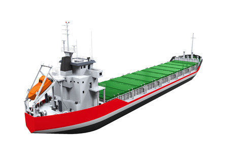 Cargo Ship Isolatedの写真素材
