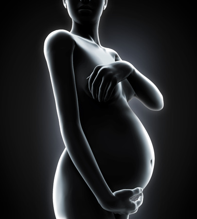 Pregnant Woman Illustrationの写真素材
