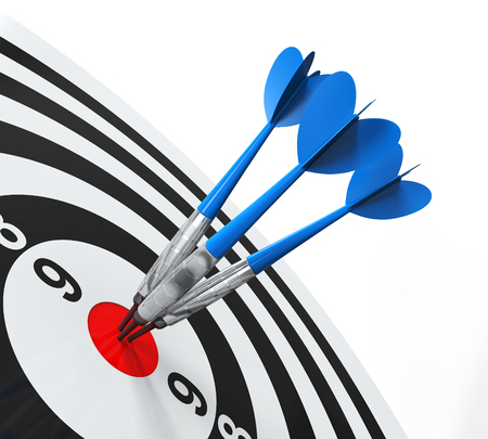 Darts on Target Close-upの写真素材