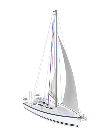 Sailing Yacht Isolatedの写真素材